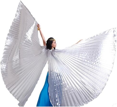 Wuchieal Women's Egyptian Egypt Belly Dance Costume Bifurcate Isis Wings in Kuwait