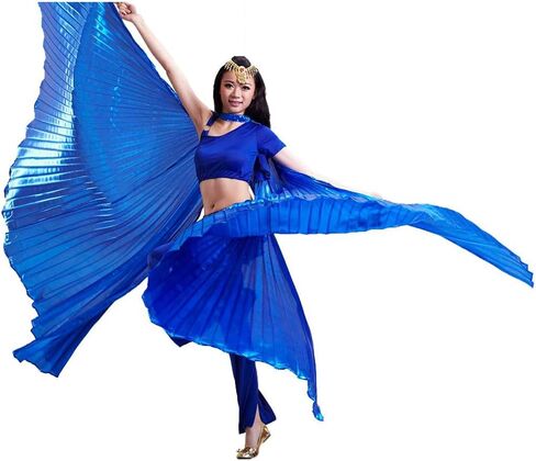 Wuchieal Women's Egyptian Egypt Belly Dance Costume Bifurcate Isis Wings in Kuwait
