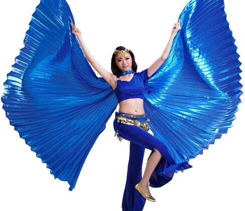 Wuchieal Women's Egyptian Egypt Belly Dance Costume Bifurcate Isis Wings in Kuwait