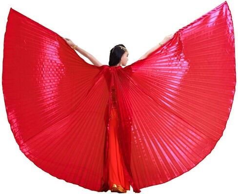 Wuchieal Women's Egyptian Egypt Belly Dance Costume Bifurcate Isis Wings in Kuwait