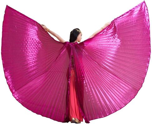 Wuchieal Women's Egyptian Egypt Belly Dance Costume Bifurcate Isis Wings in Kuwait