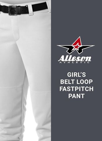 Alleson Athletic Girls' Athletic Fast Pitch Softball Belt Loop Pants in Saudi Arabia