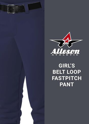 Alleson Athletic Girls' Athletic Fast Pitch Softball Belt Loop Pants in Saudi Arabia