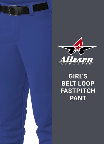 Alleson Athletic Girls' Athletic Fast Pitch Softball Belt Loop Pants in Saudi Arabia