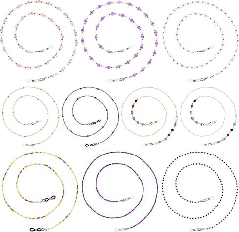 ONESING 4-10 Pcs Eyeglass Chains for Women Eyeglasses String Holder Glasses Strap Eyewear Chain Glasses Cord Lanyard Gift in Kuwait