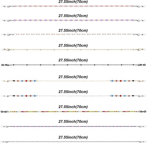 ONESING 4-10 Pcs Eyeglass Chains for Women Eyeglasses String Holder Glasses Strap Eyewear Chain Glasses Cord Lanyard Gift in Kuwait