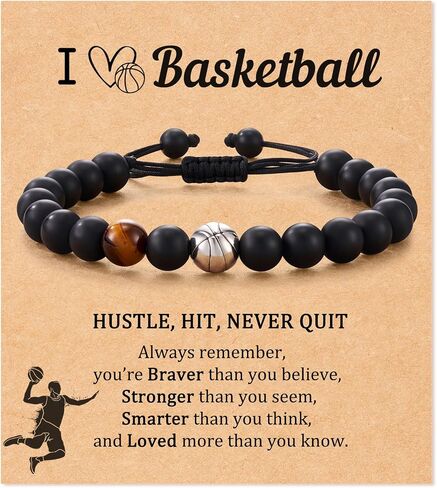 Baseball/Soccer/Basketball/Hockey/Golf/Football Bracelet Gifts for Boys Men in Kuwait