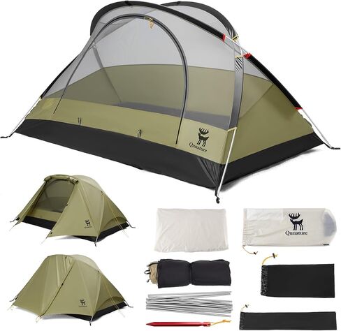 Camping Tent 2 Person, Backpacking Tent Waterproof & Windproof Lightweight X-Structure Tents Ultralight Easy Setup Tent for Outdoor, Hiking, Camping, Mountaineering and Travel in Saudi Arabia