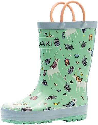 OAKI Kids and Toddlers Rubber Rain Boots with Easy-On Handles in Saudi Arabia