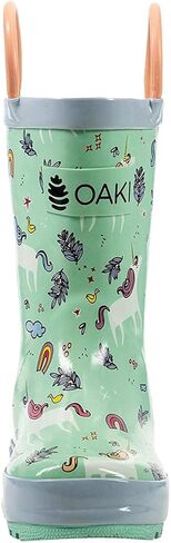 OAKI Kids and Toddlers Rubber Rain Boots with Easy-On Handles in Saudi Arabia
