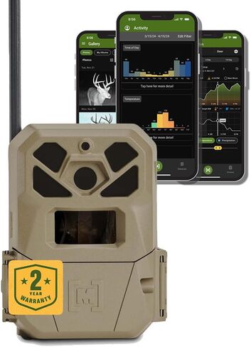 Moultrie Edge 2 Pro Cellular Trail Camera - Auto Connect Nationwide 4G LTE - On Demand 40MP Photo - 1440P Video with HD Audio - Ai False Trigger Elimination - 100 Ft Detection Range - No-Glow Flash in Kuwait