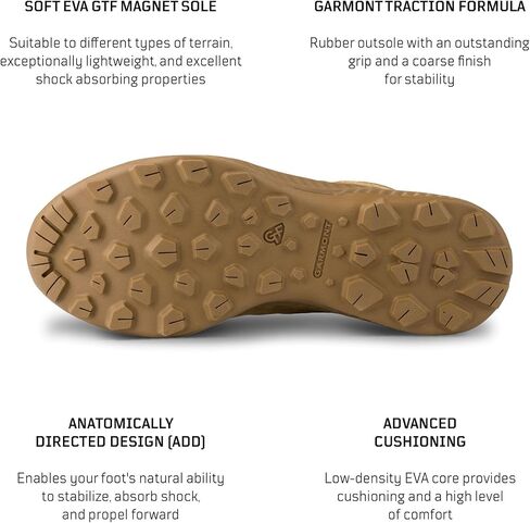 أحذية GARMONT T8 Falcon القتالية التكتيكية للرجال والنساء، عسكرية، جيش، القوات الجوية، أحذية متوافقة مع AR670-1، جلد سويدي، خفيفة الوزن وقابلة للتنفس in Kuwait