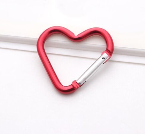 Carabiners Keychain Clips Snap Hook Key Ring for Camping Accessories Backpack Water Bottle Aluminum Alloy Heart Shape，Accessories，Accessory and Keychain Carabiners in Kuwait