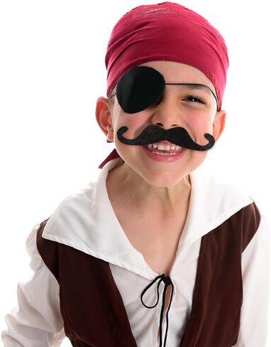 Fake Mustache 48 PCS, Fake Beard Colorful Fake Beard Self Adhesive Fake Mustaches Pirate Accessories Halloween Festival Party in Saudi Arabia