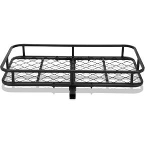 DNA MOTORING RHC-8314 Universal Foldable 2" Tow Hitch Cargo Carrier Basket with Pin+Clip, 48" X 25.5" X 6", 500Lbs Max Capacity