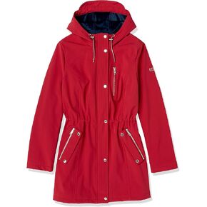 Tommy Hilfiger Women's Hooded Parka/ Anorak Button Down Water Repellent Jacket