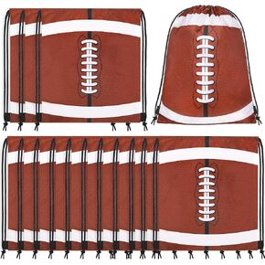 durony 15 Pieces Baseball Drawstring String Bag Sports Backpack Ball Drawstring Party Favor Bags for Sports Storage Travel Gym