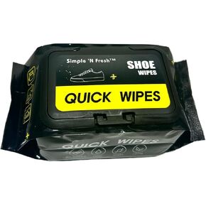 Simple 'N Fresh Shoe Wipes Quick Wipes, Sneaker Wipes Travel Disposable Removes Dirt, Stains