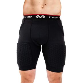 McDavid Padded Compression Shorts with HEX Pads. Dual-Density Thudd Tights with Hip, Tailbone, Thigh Padding. For Men and Women. With Cup Pocket