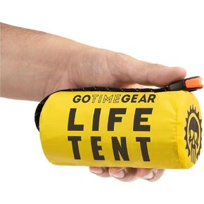 Go Time Gear Life Tent Emergency Survival Shelter – 2 Person Emergency Tent – Use As Camping Tent, Survival Tent, Emergency Shelter, Tube Tent, Survival Tarp - Yellow (2 Pack)