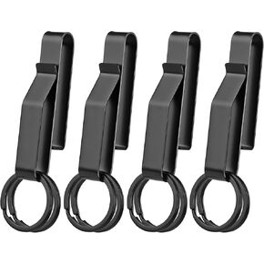 حامل مفتاح حزام التحمل، مشبك مفتاح الحزام، حامل حلقة حزام تكتيكي من الفولاذ المقاوم للصدأ مع حلقات مفاتيح لأصفاد الشرطة ووكالات الإطفاء يناسب حزام بحد أقصى 2.25 بوصة in Kuwait