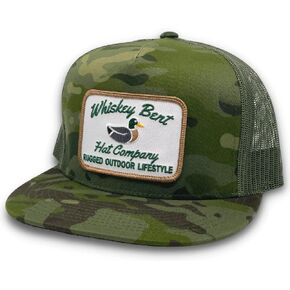 WHISKEY BENT HAT CO. Green Head Adjustable Snapback Outdoor Lifestyle Duck Hat