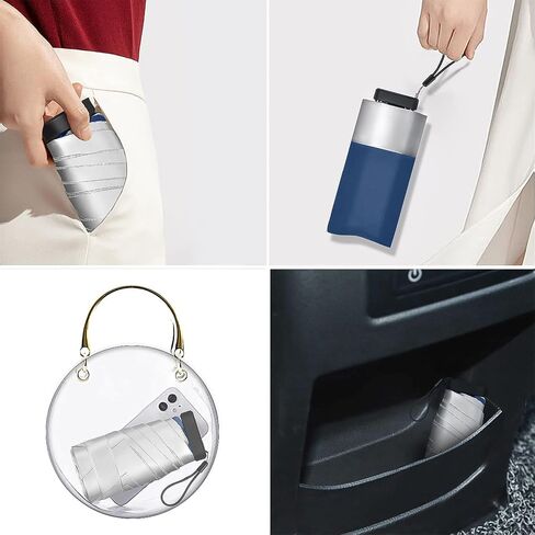 LEAGERA Mini Umbrella For Purse - UPF 50+ UV Blocker Sun Protection Umbrella, Small Micro Travel Parasol Design for Women in Kuwait