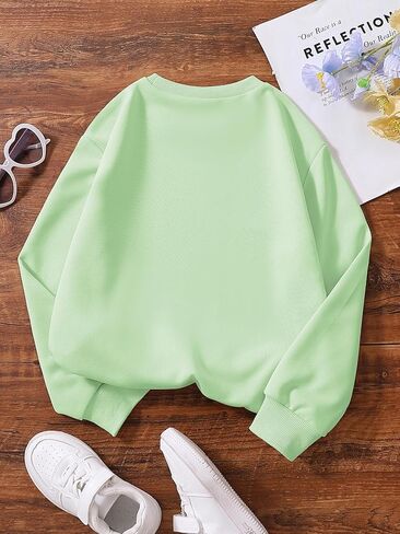 SOLY HUX Girl's Cute Graphic Crew Neck Sweatshirt Long Sleeve Pullover Tops T Shirt in Saudi Arabia