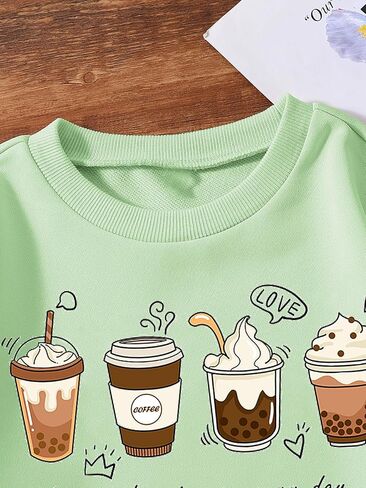 SOLY HUX Girl's Cute Graphic Crew Neck Sweatshirt Long Sleeve Pullover Tops T Shirt in Saudi Arabia