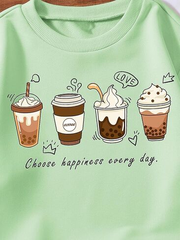 SOLY HUX Girl's Cute Graphic Crew Neck Sweatshirt Long Sleeve Pullover Tops T Shirt in Saudi Arabia