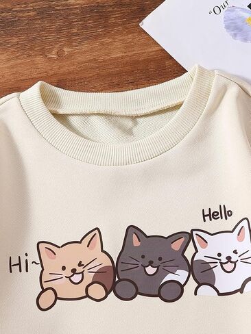 SOLY HUX Girl's Cute Graphic Crew Neck Sweatshirt Long Sleeve Pullover Tops T Shirt in Saudi Arabia