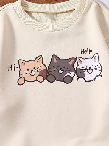 SOLY HUX Girl's Cute Graphic Crew Neck Sweatshirt Long Sleeve Pullover Tops T Shirt in Saudi Arabia