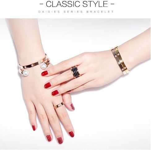 Love Bracelets Stainless Steel friendship Bracelet Cubic Zircon Filled Gold and Silver Female Women Mother's Day Valentine's Day Wedding Couple and Birthday Gift in Saudi Arabia