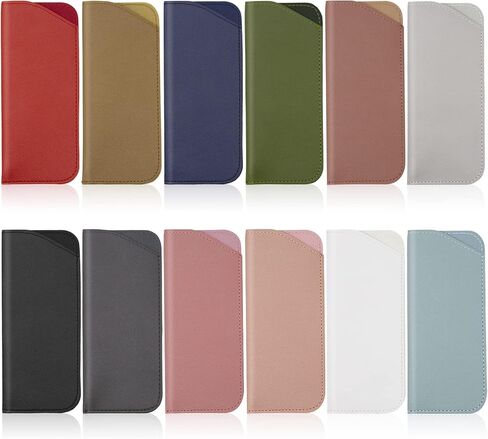 Soft Glasses Case, Leather Eye Glass Case Glasses Pouch for Women Men Kids Travelling Reading in Kuwait