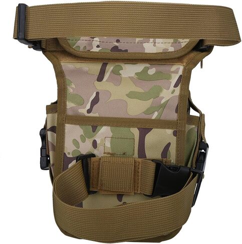 VGEBY Hunting Leg Pouch, Camouflage Drop Leg Thigh Packs Tactical Waist Pouch Satchel for Motorcycle Hunting Riding Sports Bag Supplies in Saudi Arabia