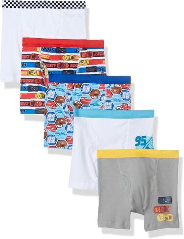 Disney Boys' Pixar Cars 100% Cotton Underwear with Lightning McQueen, Mater, Cruz & More Sizes 18m, 2/3t, 4t, 4, 6 and 8 in Saudi Arabia