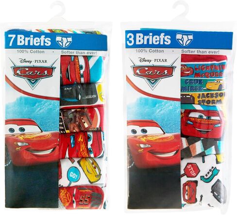 Disney Boys' Pixar Cars 100% Cotton Underwear with Lightning McQueen, Mater, Cruz & More Sizes 18m, 2/3t, 4t, 4, 6 and 8 in Saudi Arabia