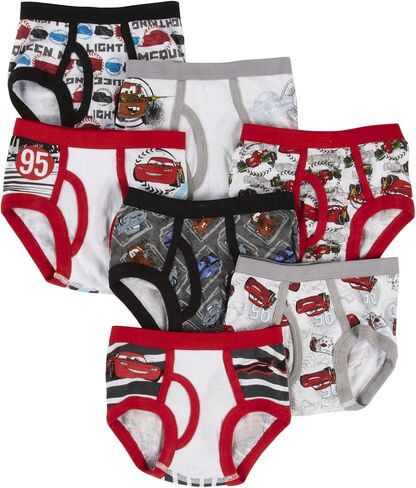 Disney Boys' Pixar Cars 100% Cotton Underwear with Lightning McQueen, Mater, Cruz & More Sizes 18m, 2/3t, 4t, 4, 6 and 8 in Saudi Arabia