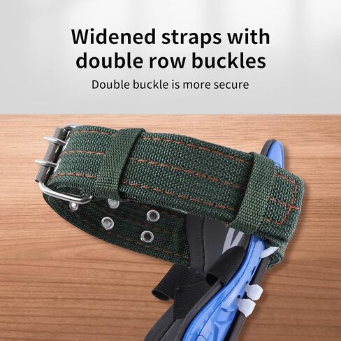 Tree Climbing Gear Set, Tree Climbing Spikes with Adjustable Climbing Belt, Tree Climbing Kit for Tree Work, 304 Stainless Steel Tree Climbing Equipment for Outdoor, Jungle Survival-Blue in Saudi Arabia
