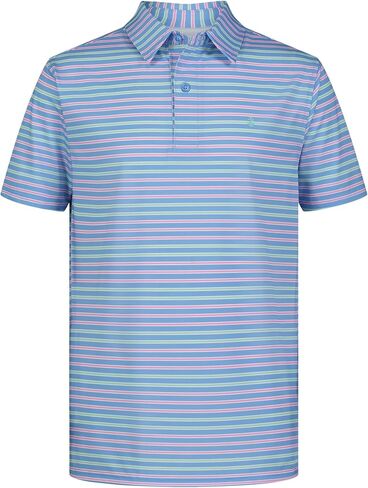 IZOD Boys' Performance Golf Grid Short Sleeve Stretch Collared Polo Shirt in Saudi Arabia