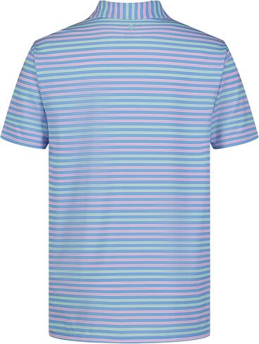 IZOD Boys' Performance Golf Grid Short Sleeve Stretch Collared Polo Shirt in Saudi Arabia