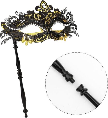Masquerade Mask with Stick, Masquerade Mask Women Venetian Halloween Costume Mask Mardi Gras Party Masquerade in Saudi Arabia
