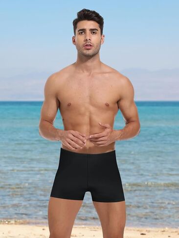 Mens-Swim-Jammers Athletic-Swimwear Quick-Dry-Shorts Durable-Team-Swimsuits - Drawstring Competition Swimming UPF50+ in Kuwait