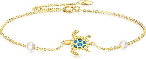 اليعسوب/السلحفاة خلخال 14K الصلبة الذهب اليعسوب خلخال سوار الصيف الشاطئ مجوهرات عطلة هدايا للنساء الفتيات عاشق الحشرات in Kuwait