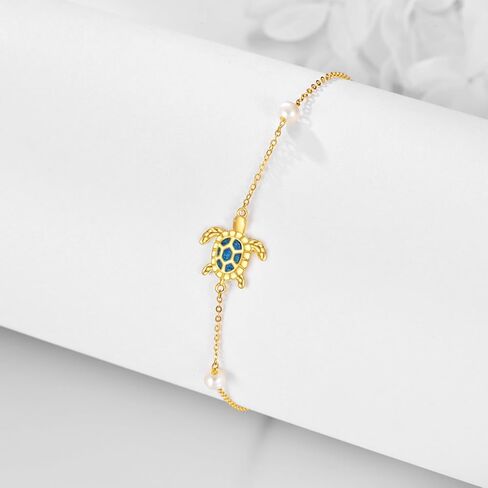 اليعسوب/السلحفاة خلخال 14K الصلبة الذهب اليعسوب خلخال سوار الصيف الشاطئ مجوهرات عطلة هدايا للنساء الفتيات عاشق الحشرات in Kuwait