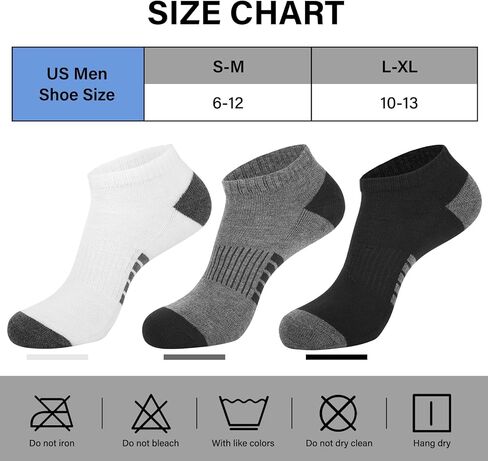 جوارب CoOVAN للرجال للكاحل 8 أزواج جوارب منخفضة القطع 8 عبوات جوارب قصيرة كاجوال مقاس 10-13 in Kuwait