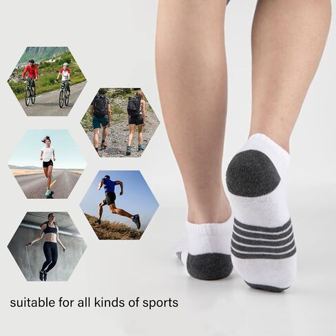 جوارب CoOVAN للرجال للكاحل 8 أزواج جوارب منخفضة القطع 8 عبوات جوارب قصيرة كاجوال مقاس 10-13 in Kuwait