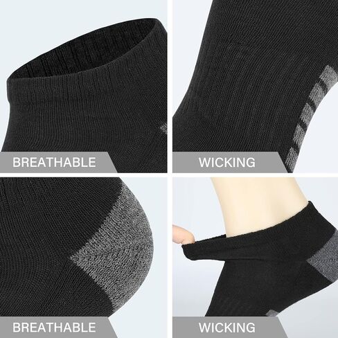 جوارب CoOVAN للرجال للكاحل 8 أزواج جوارب منخفضة القطع 8 عبوات جوارب قصيرة كاجوال مقاس 10-13 in Kuwait