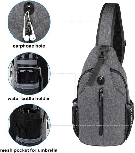 حقيبة ظهر كروس بودي سلينج حقيبة سفر وتنزه سيرًا على الأقدام وحقيبة صدر يومية in Kuwait