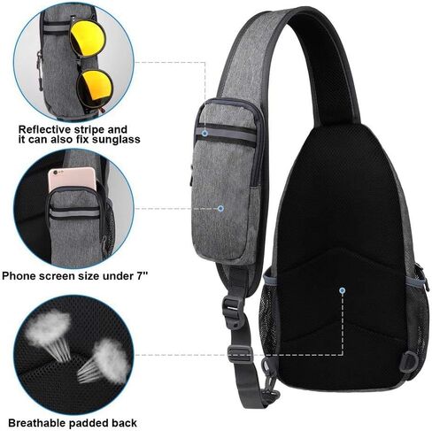 حقيبة ظهر كروس بودي سلينج حقيبة سفر وتنزه سيرًا على الأقدام وحقيبة صدر يومية in Kuwait